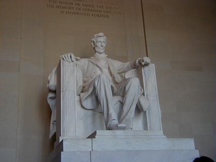 Statue of Lincoln in Lincoln Memorial<br>Location: <a href="https://www.google.com/maps/search/?api=1&query=38.88926,-77.05013" target="_new">Lincoln Memorial</a>